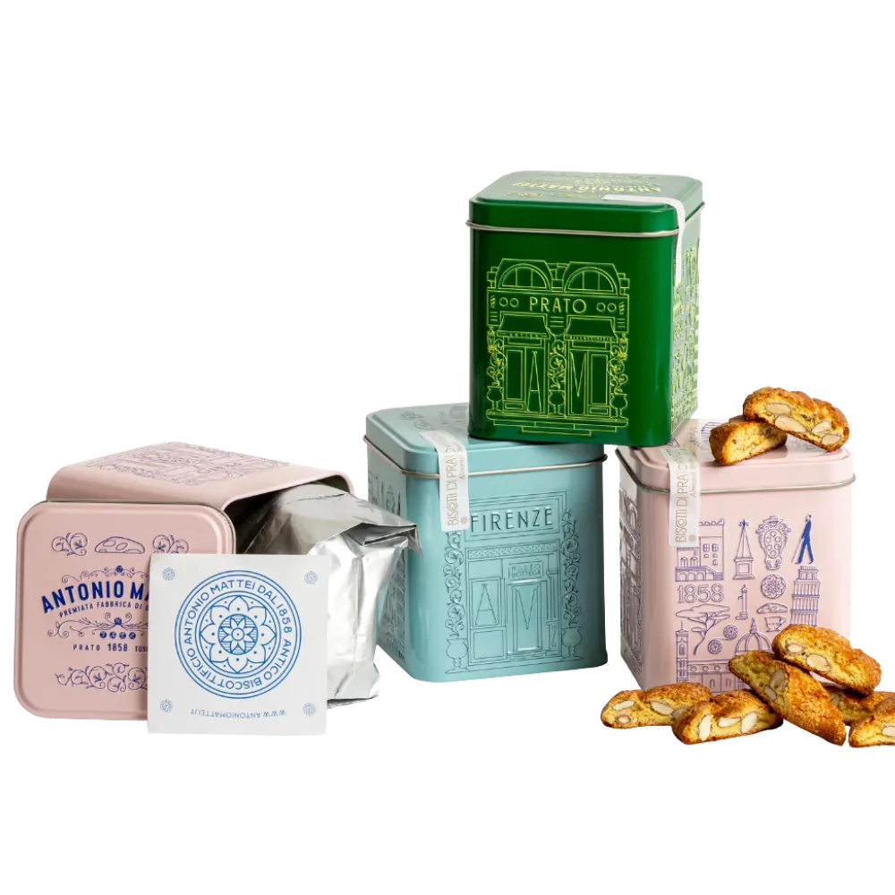 Antonio Mattei 아몬드 비스코티 피렌체 틴 200g